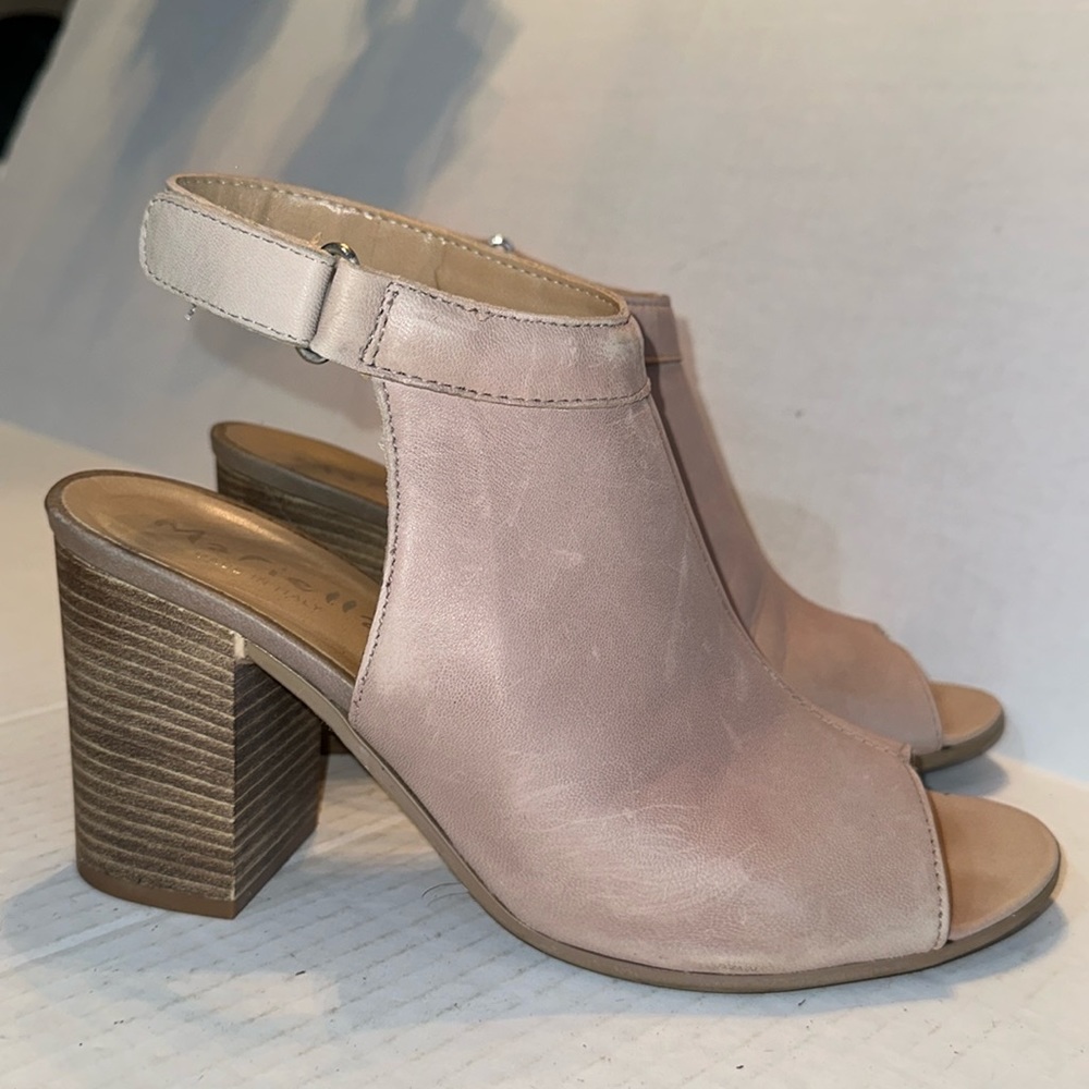 Mariella Peep Toe Block Heels